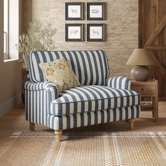 Beatrice II Striped Boucle Snuggle Chair 1
