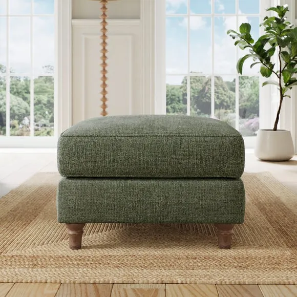 Flori Chenille Soft Texture Footstool 3