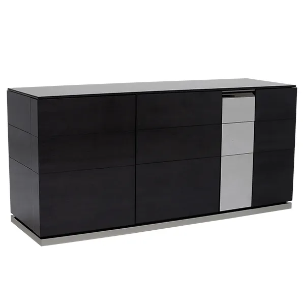 Carvelle 3 Door Buffet Cabinet  Dark Velvet Birch
