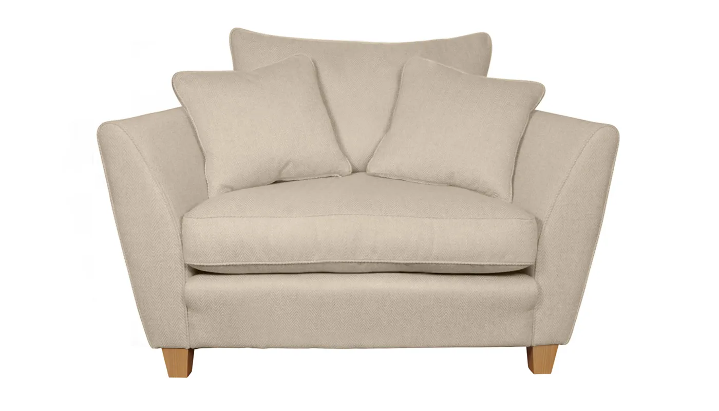 Heal's Torino Loveseat Cotton Grain Black Feet