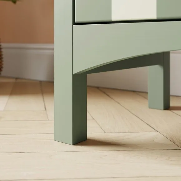 Beatrice Wide 2 Drawer Bedside Table 5