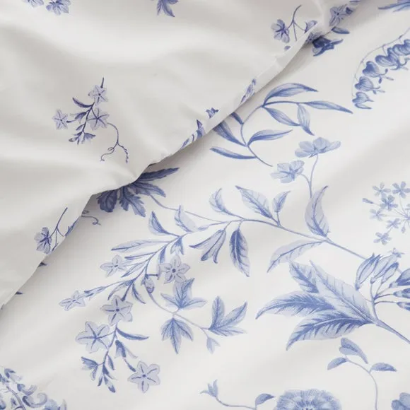 Bianca Thea Floral 200 Thread Count 100% Cotton Duvet Cover & Pillowcase Set 4