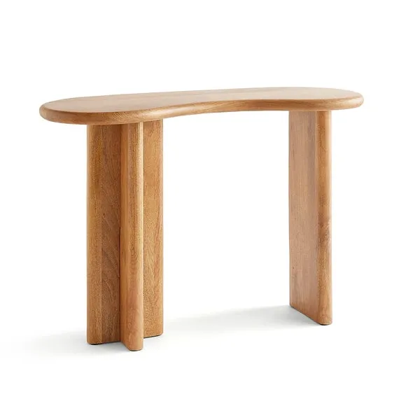 Ludo Kidney Shaped Console Table, Mango Wood 4