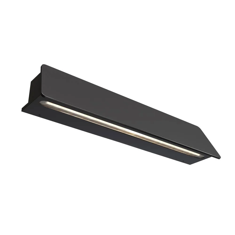Netlighting Trupp 40cm Outdoor Wall Down Lamp Graphite 3000K 550lm IP54 in Grey