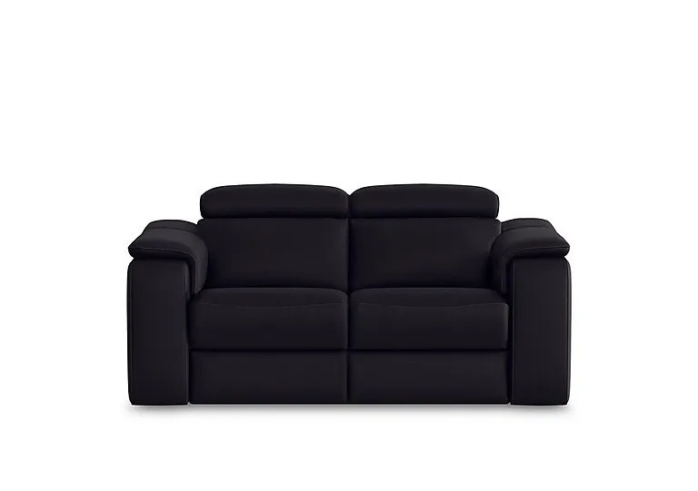 Canto 2 Seater Leather Power Recliner Sofa with Power Headrest and Power Lumbar - Torello Nero - Sofas and Armchairs - In Time for Christmas
