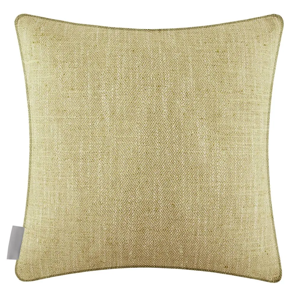 Voyage Maison Jedburgh Textured Woven Square Cushion in Yellow 4