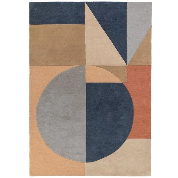 Esre Geometric Abstract Wool Rug 2
