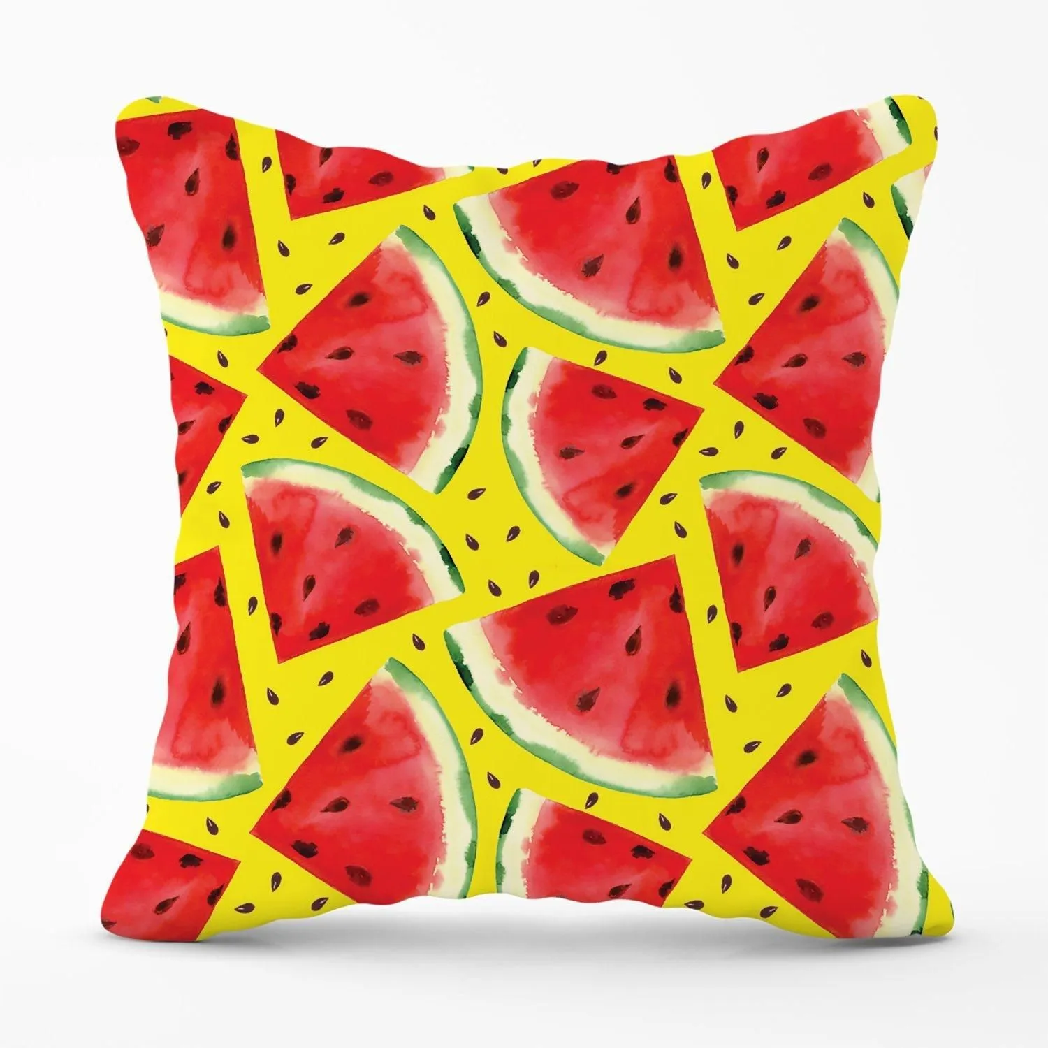 Warren Reed - Designer Watermelon Pattern Outdoor Cushion in Red