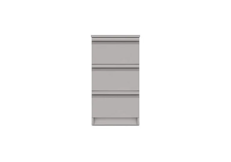 Kings Cross 3 Drawer Bedside Chest - Light Grey