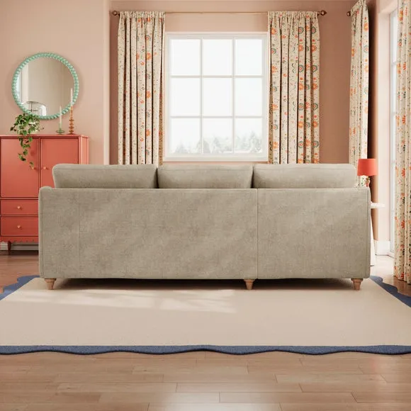 Hattie Tonal Plush Chenille Corner Chaise Sofa 4