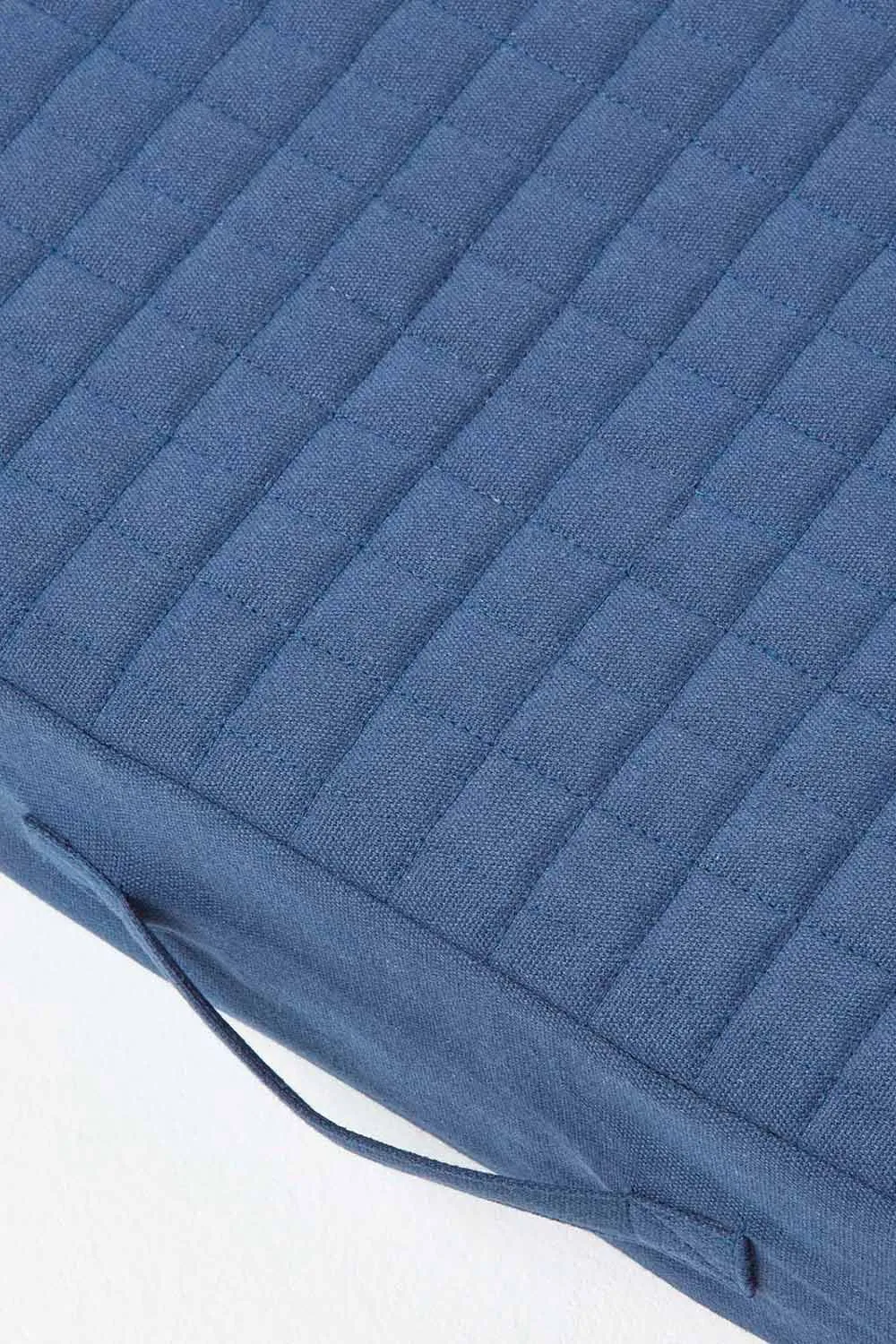 Homescapes Quilted Cotton 2 Seater Orthopaedic Booster Cushion Cover in Navy 6