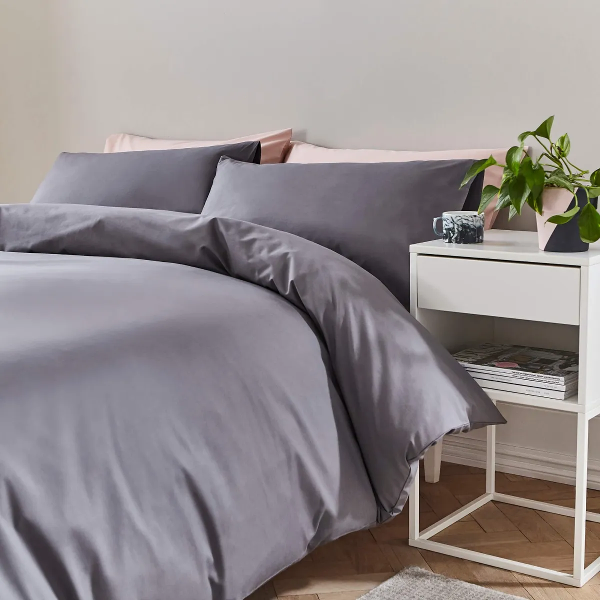 Silentnight Pure Cotton Duvet Set - Blush - Single