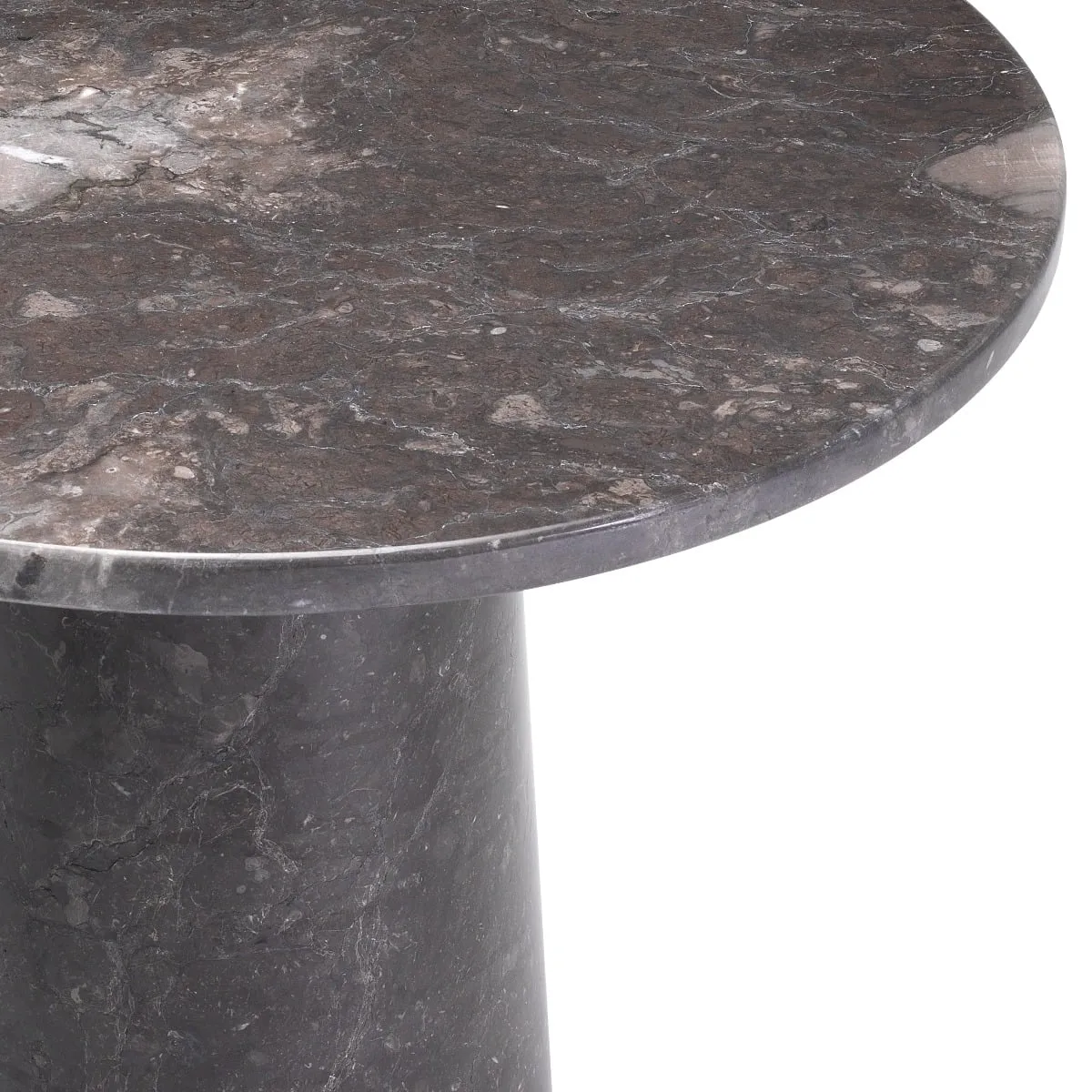 Eichholtz Terry Side Table Grey Marble, Round, Black | Barker & Stonehouse 5