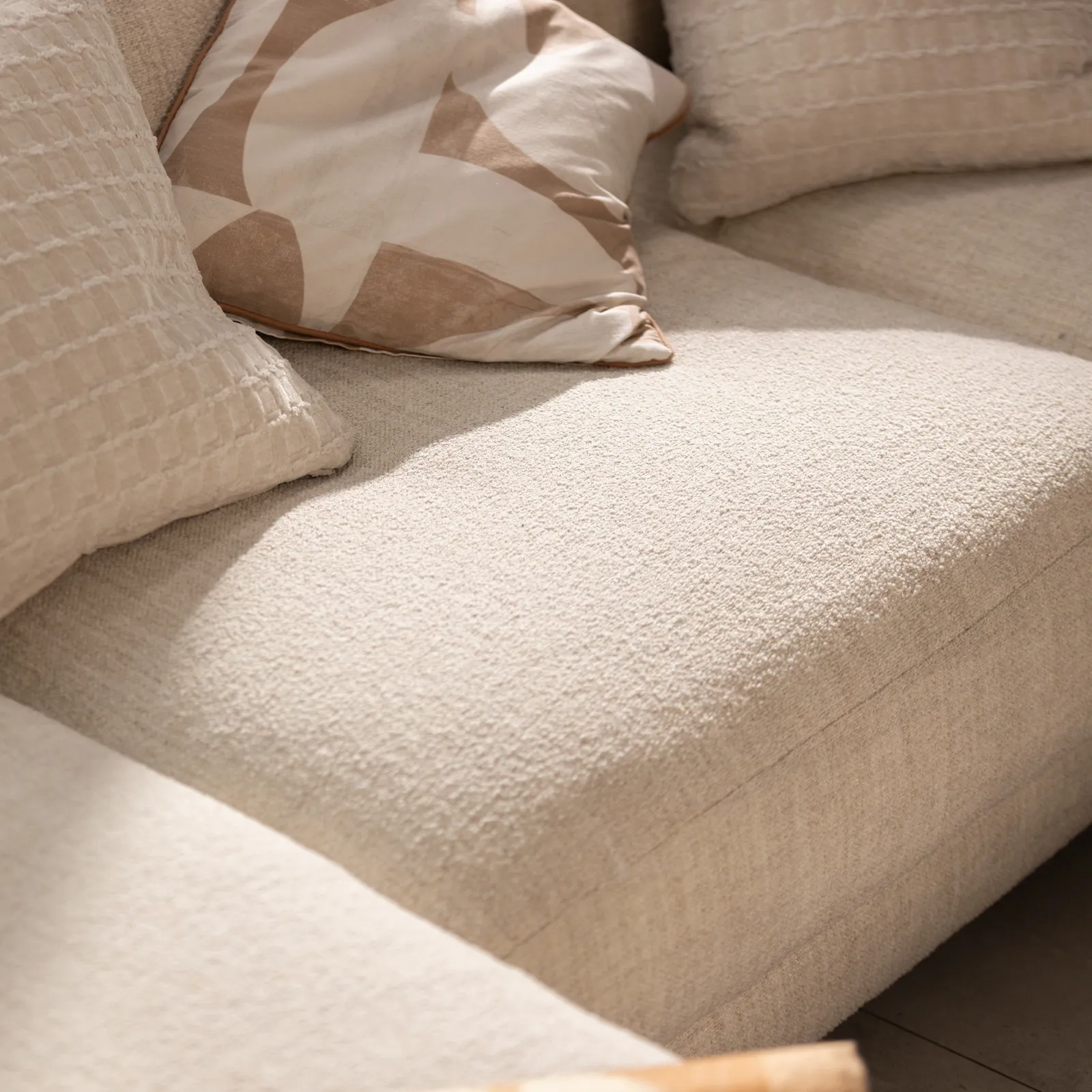 Lomax Large Chaise Modular Sofa Lhf, Neutral Fabric | Barker & Stonehouse 3