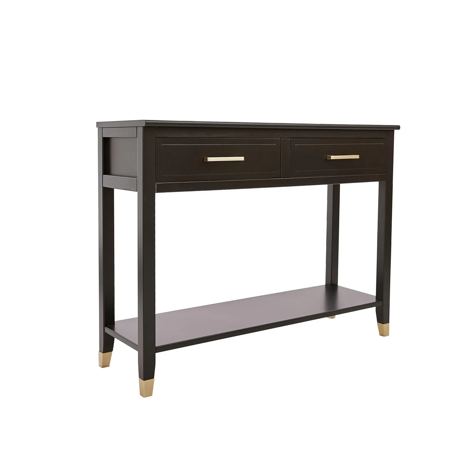 Cabinet Bits Palazzi 2 Drawer Console Table in Black 3