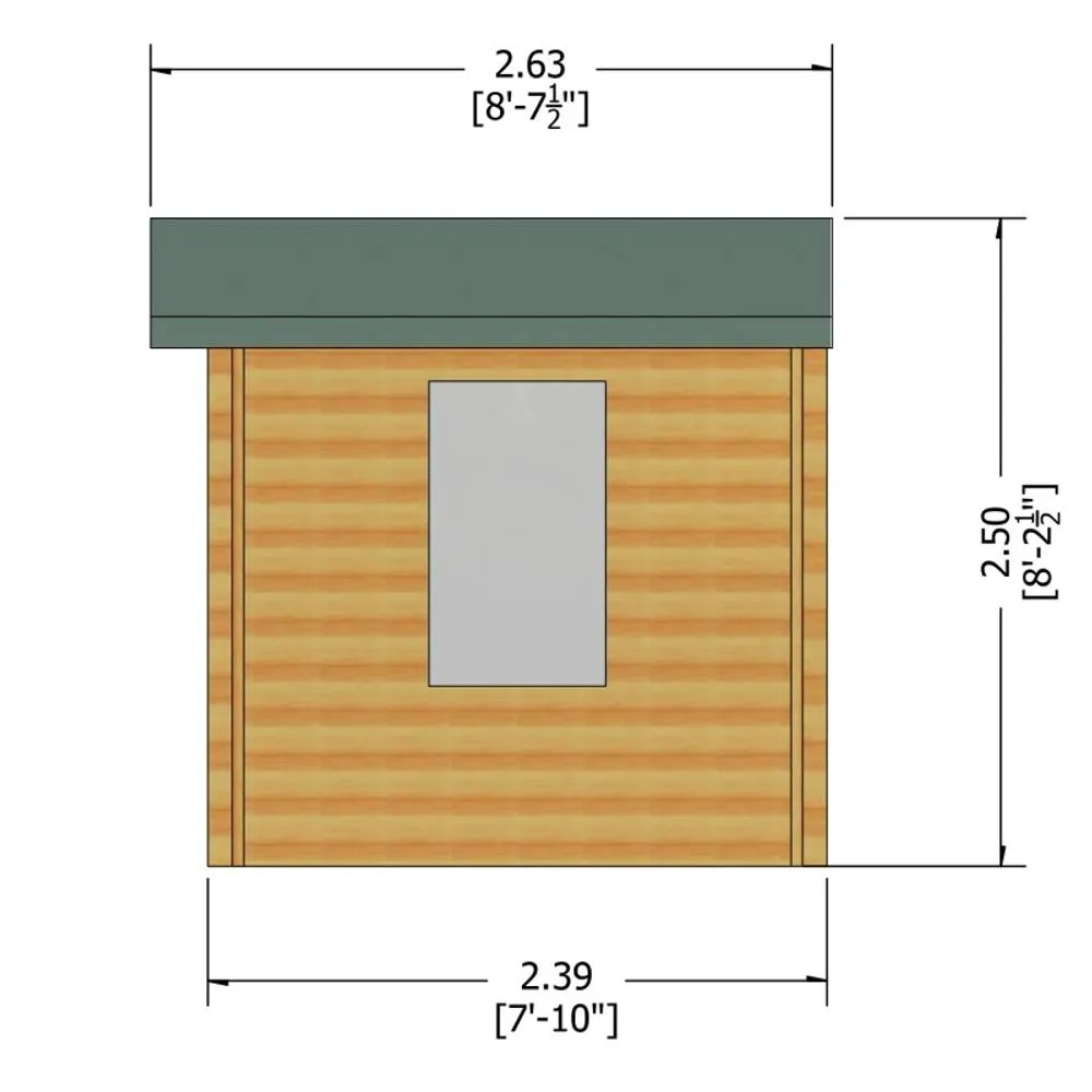 Shires Barnsdale 19 mm Log Cabin 8 x 8 Feet in Light Brown 5