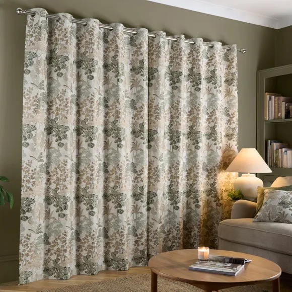 Folk Tree Eyelet Curtains 4