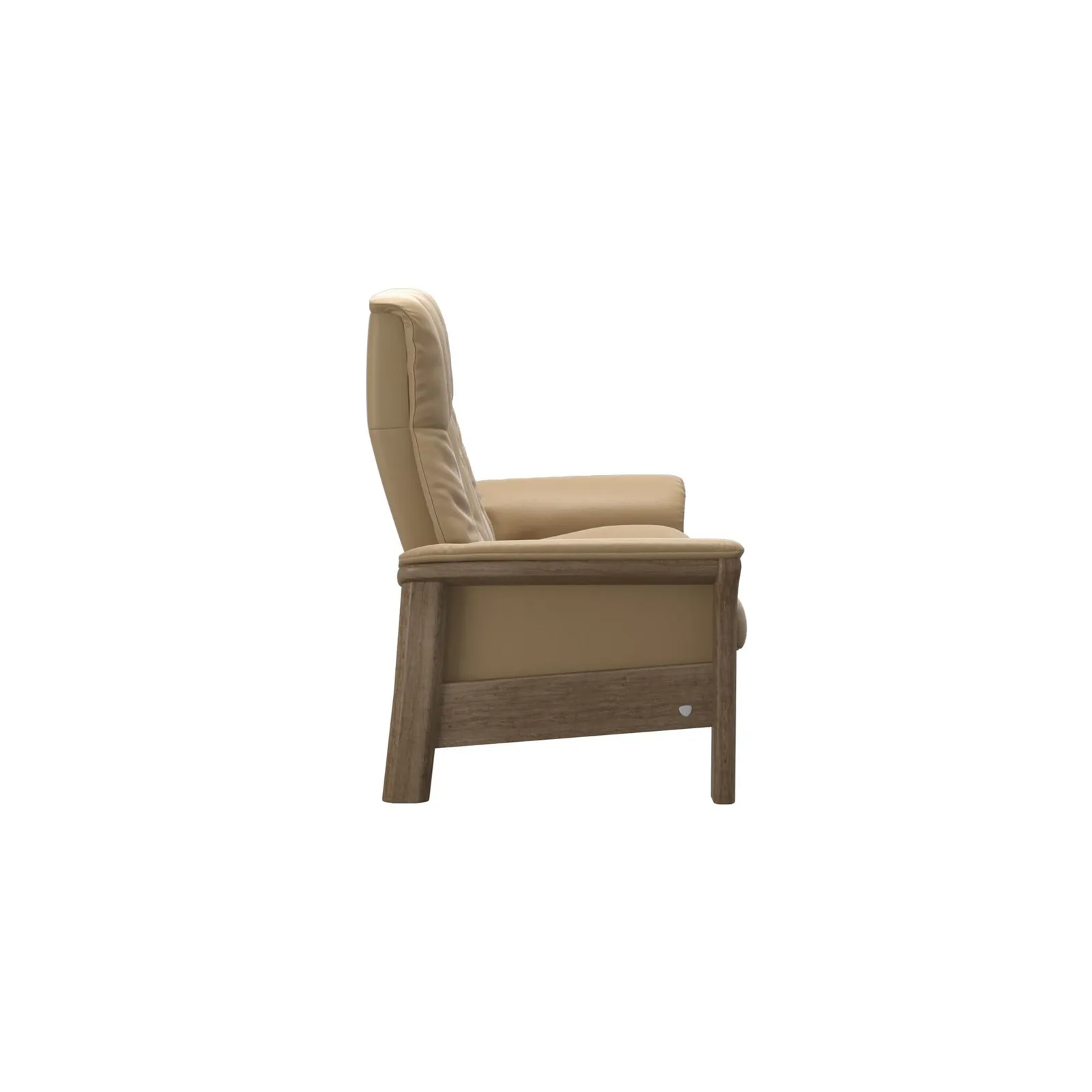 Stressless Buckingham 2 Seater Recliner Sofa, Neutral Leather | Barker & Stonehouse 3