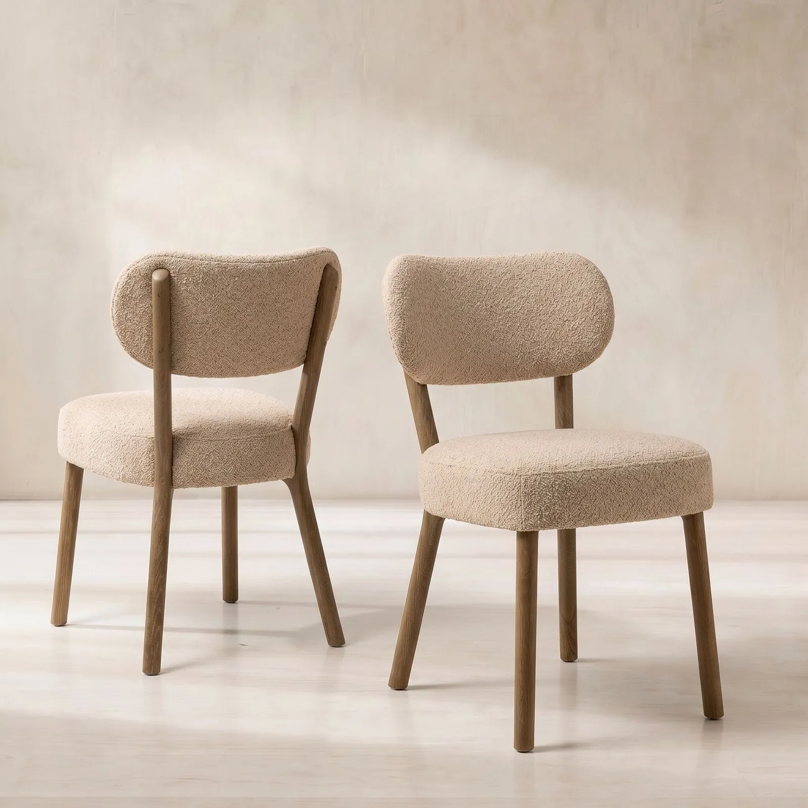 Dove Dining Chair, Neutral Boucle | Barker & Stonehouse