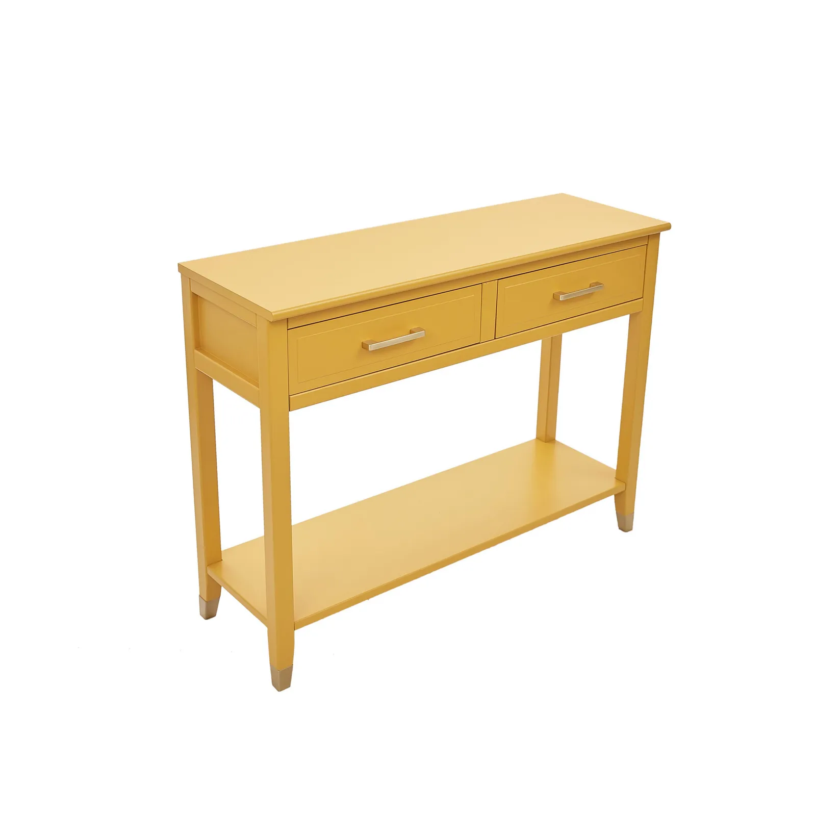 Cabinet Bits Palazzi 2 Drawer Console Table in Mustard 4