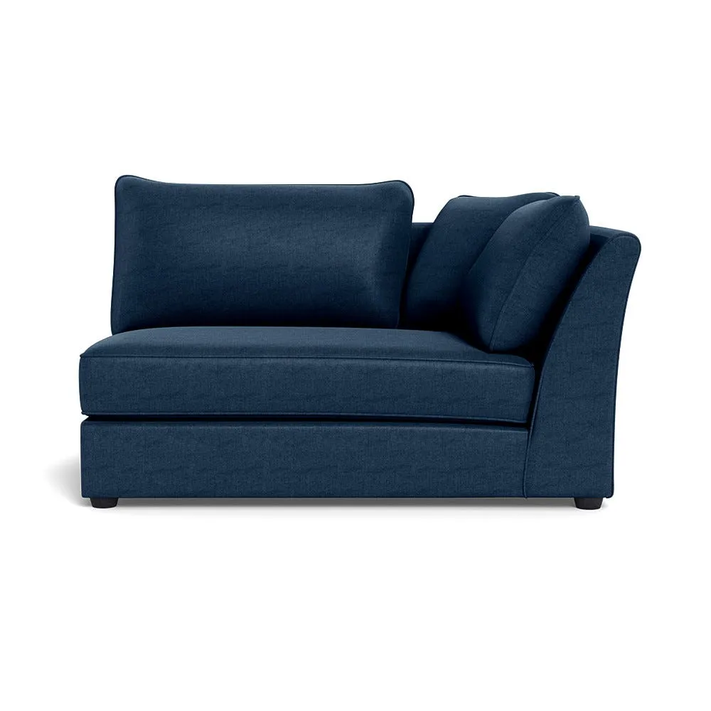Heal's Tailor Large Curved Right Hand Facing Corner Unit Capelo Linen-Cotton Inkspot Black Feet