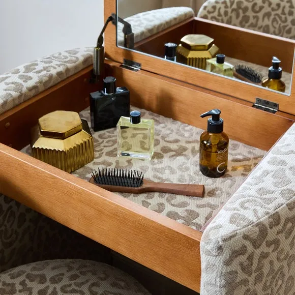 Frankie Compact Dressing Table Set with Mirror and Stool 3