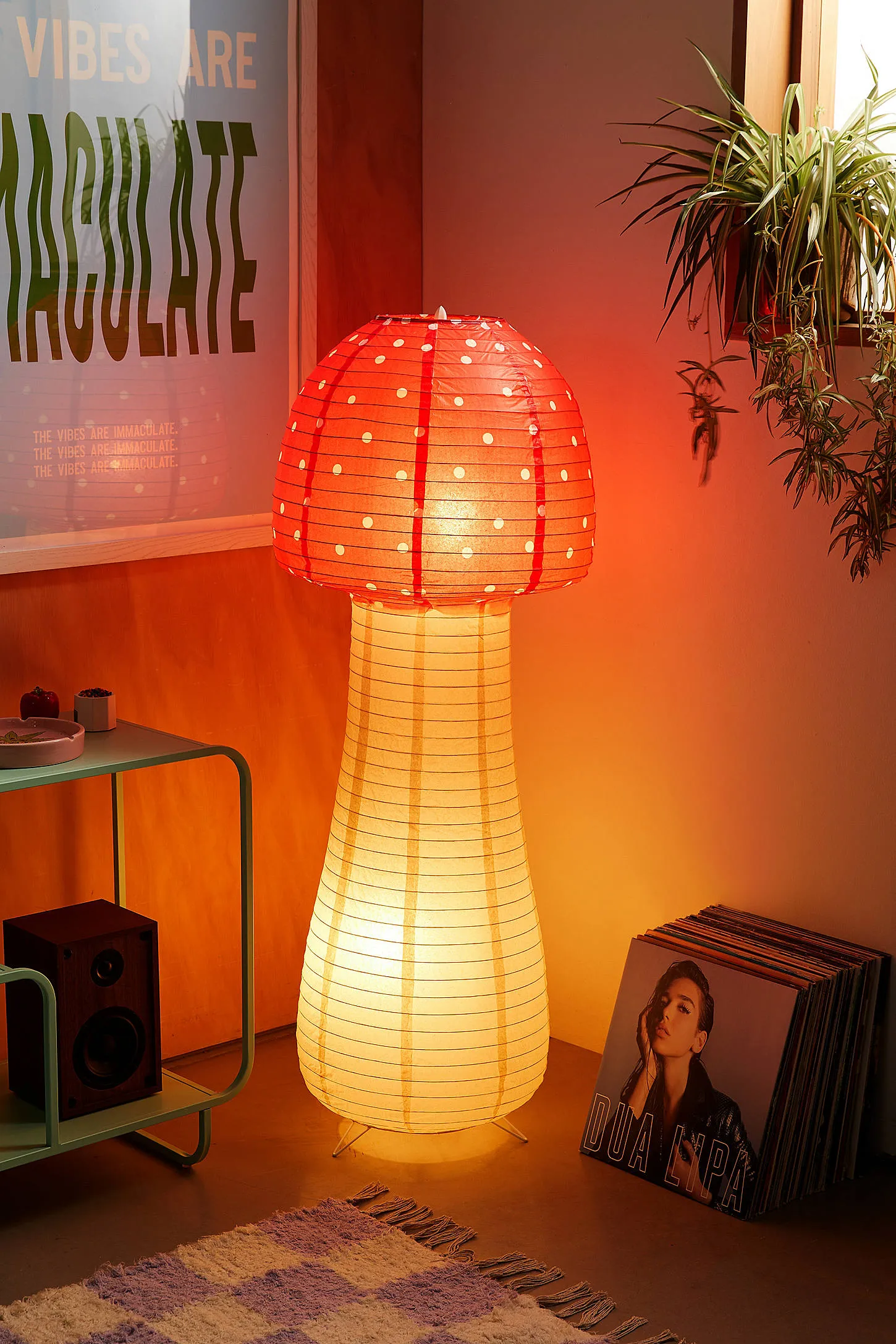 Mushroom Floor Lamp - Red