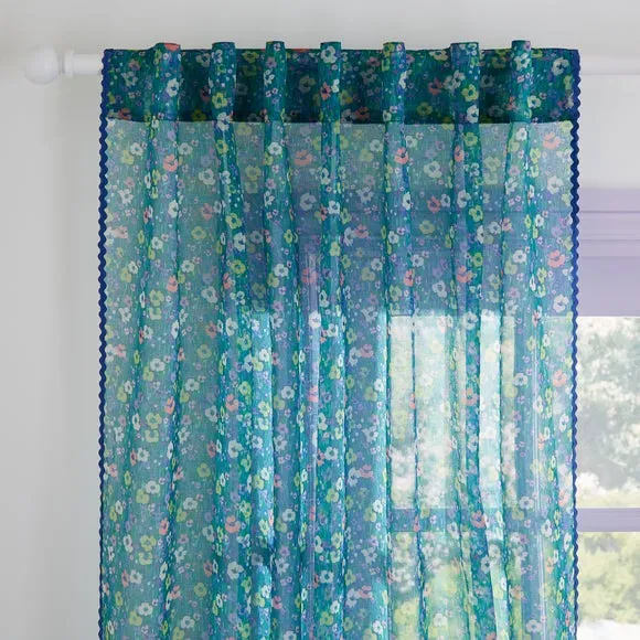 Sophie Robinson Petal Meadow Hidden Tab Top Voile Panel