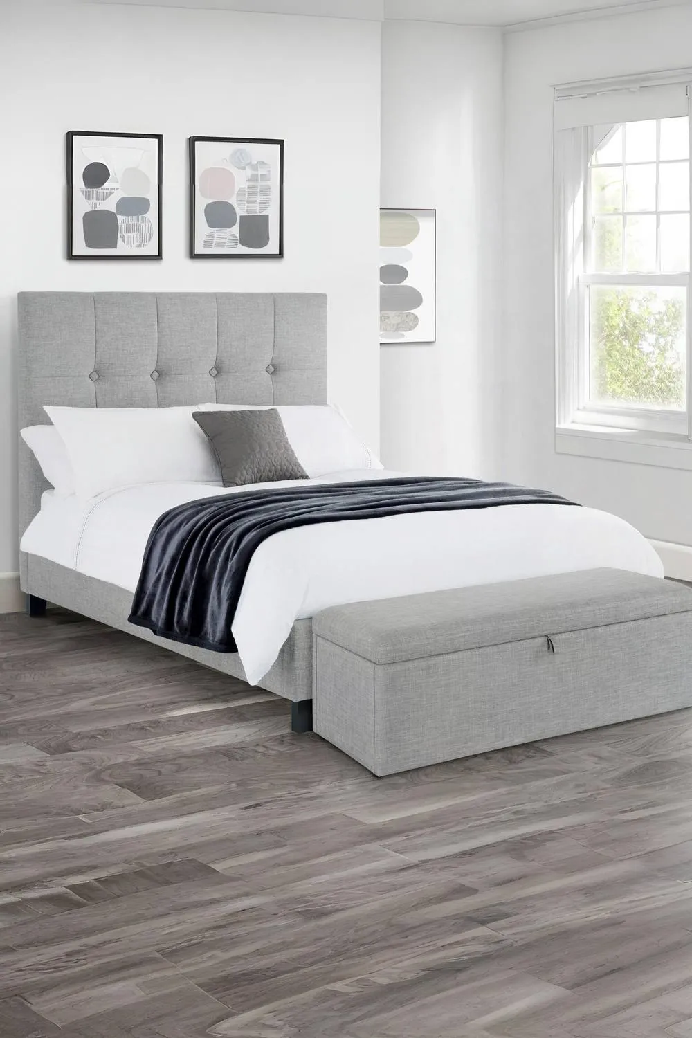 Julian Bowen Sorrento Upholstered Bed in Grey 1