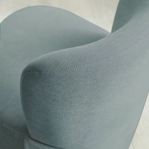 Lunetta Chenille Armless Accent Chair 4
