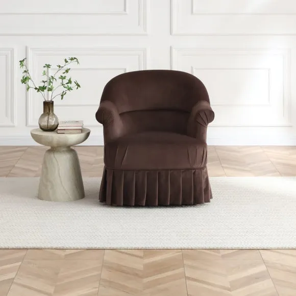 Goldie Frill Velvet Accent Chair 2