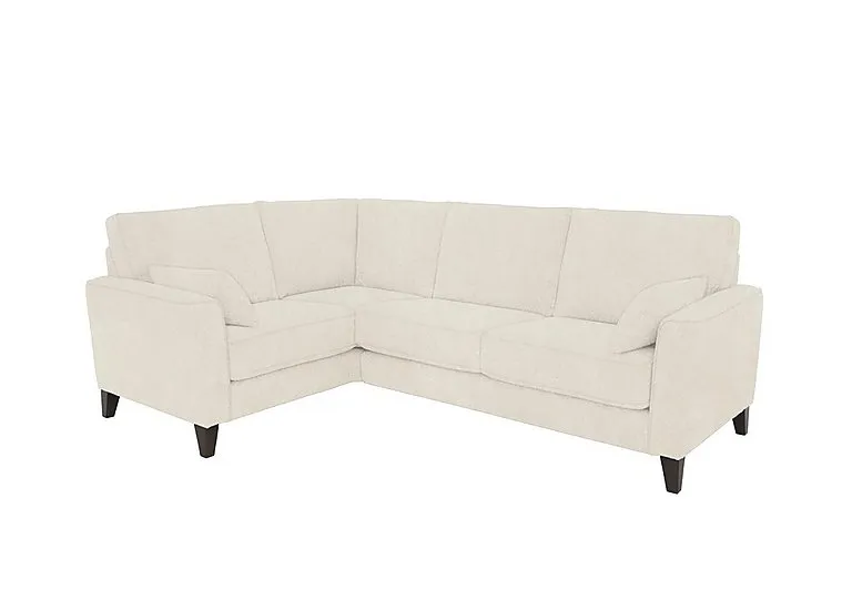 Brondby Small Fabric Left Hand Facing Corner Sofa - Beige - Sofas and Armchairs