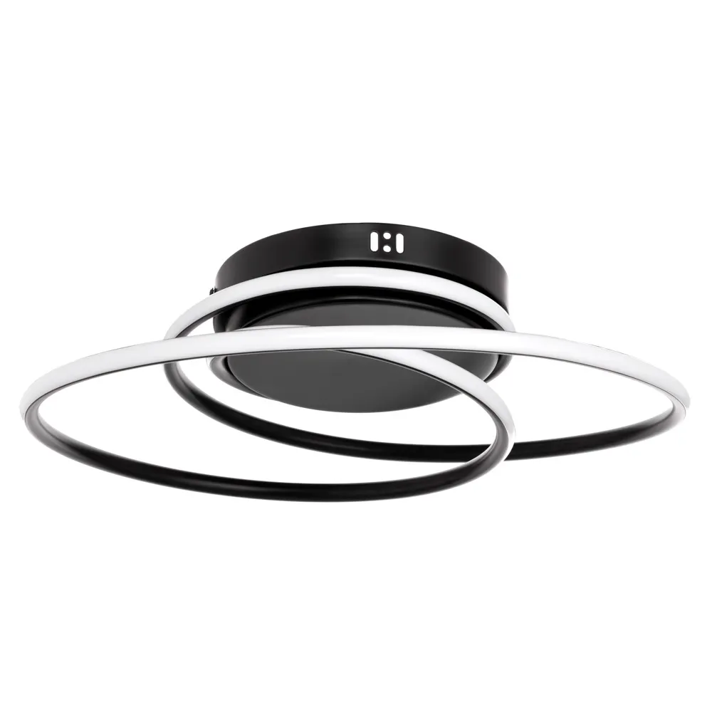 Pei Rings LED Flush Ceiling Light, Satin Black 1