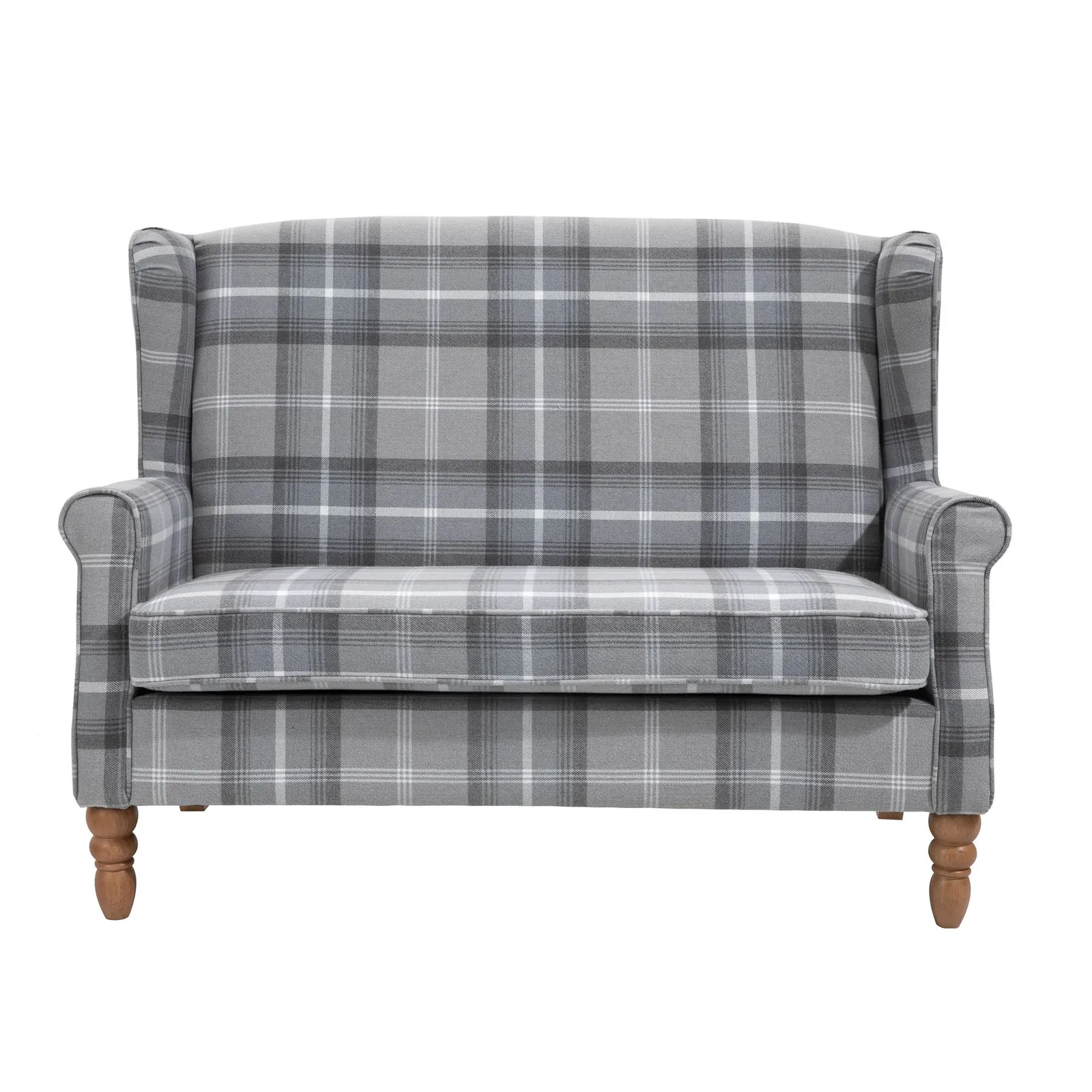 Oswald Compact 2 Seater Sofa Grey/White