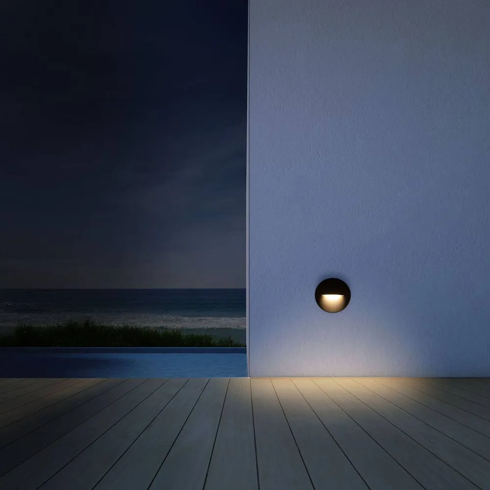 Netlighting Hide LED Outdoor Flush Wall Lamp Urban grey NeutralWhite 4000K IP65 in Black 2