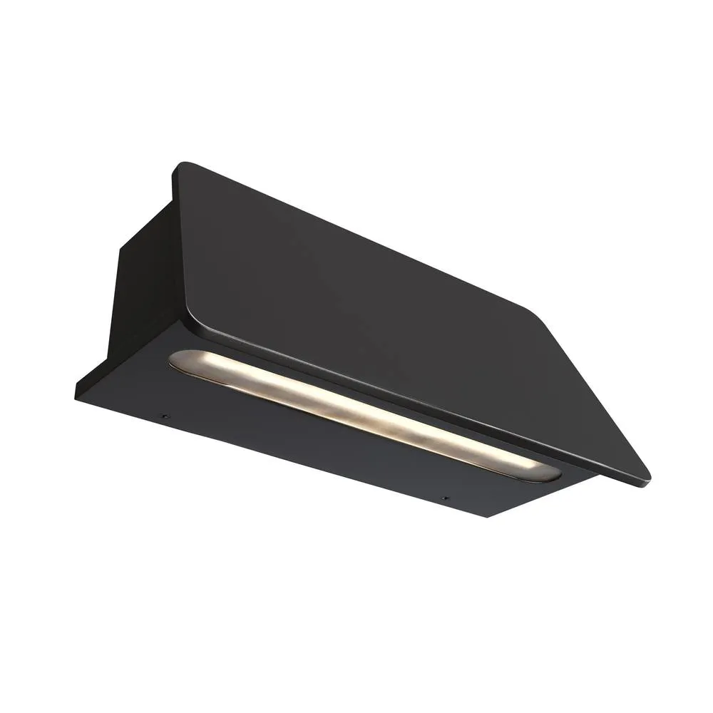 Netlighting Trupp 20cm Outdoor Wall Down Lamp Graphite 3000K 300lm IP54 in Grey