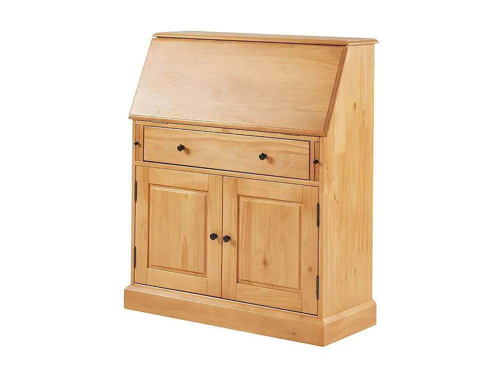 Vente-unique Writing Bureau In Pine & MDF - Light Natural - CLEORE in Light Oak 2