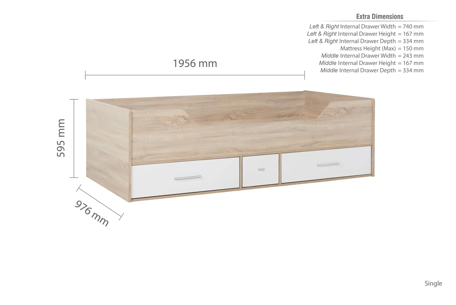 Birlea Camden Cabin Bed in Brown 6