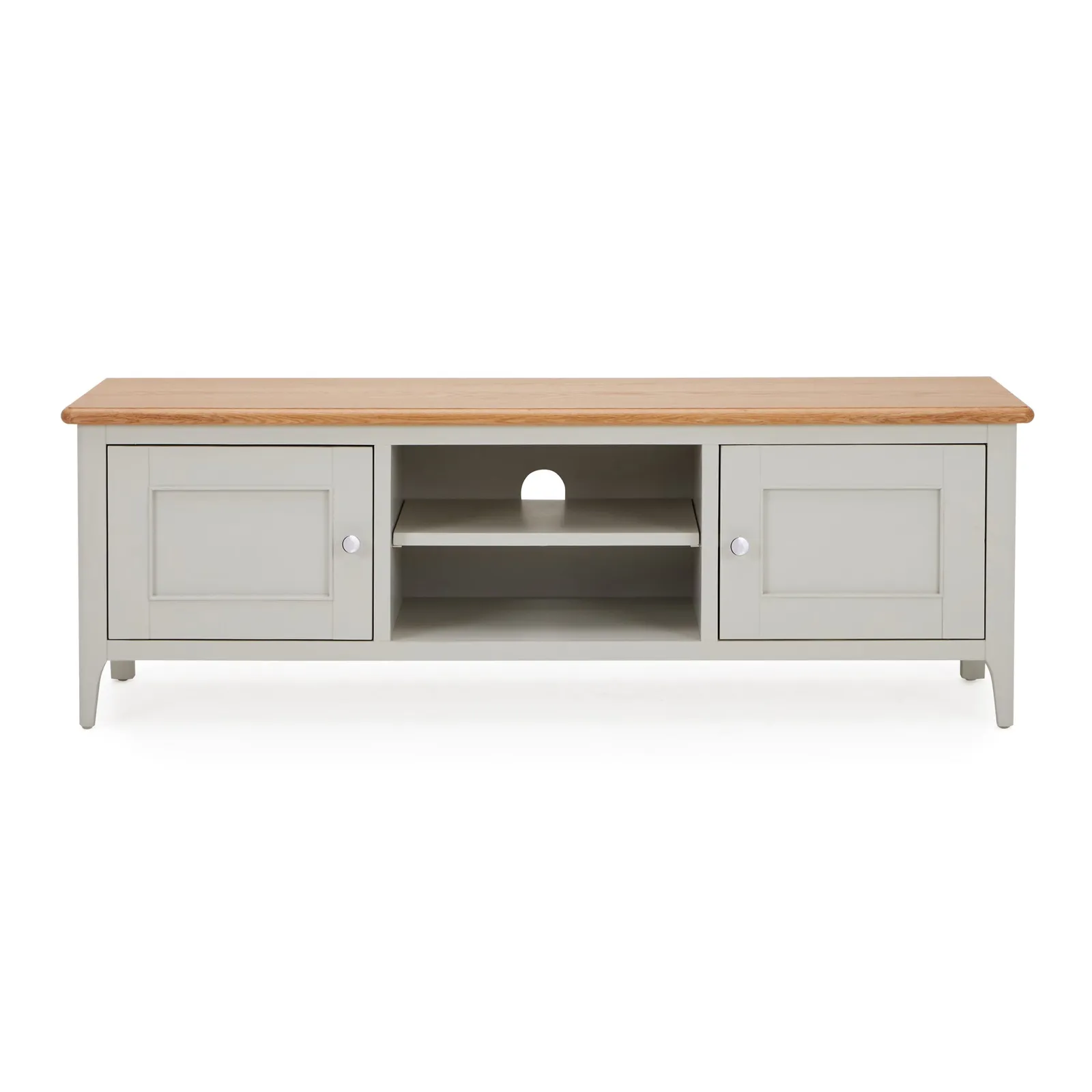 Freya Wide TV Stand Grey and Brown