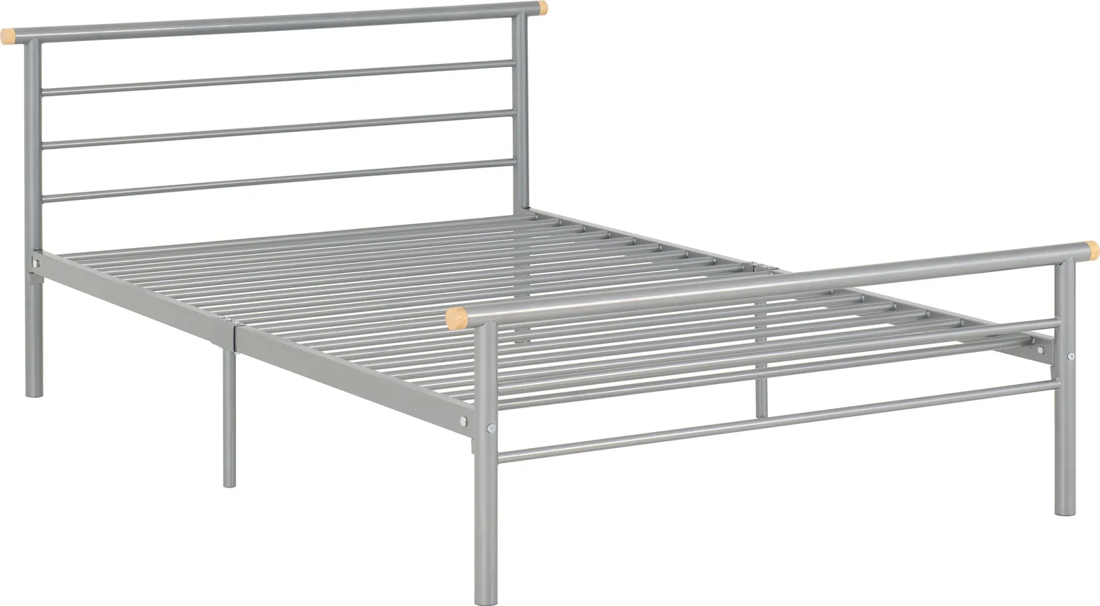 Seconique Orion 4'6" Double Bed in Metallic Silver 3