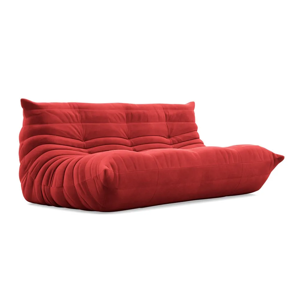 Ligne Roset Togo Large Settee Alcantara Goya Red 3