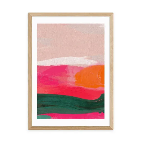 East End Prints Green & Pink Abstract III Framed Print 2