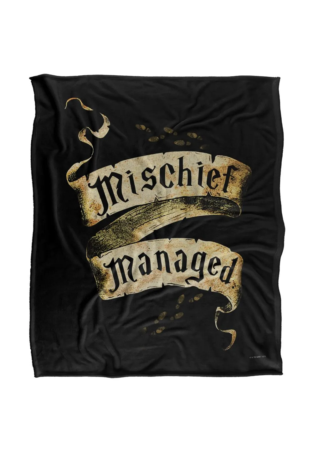 Harry Potter Mischief Managed Officially Licensed Silky Touch Super Soft Throw Blanket 152x127 cm in White