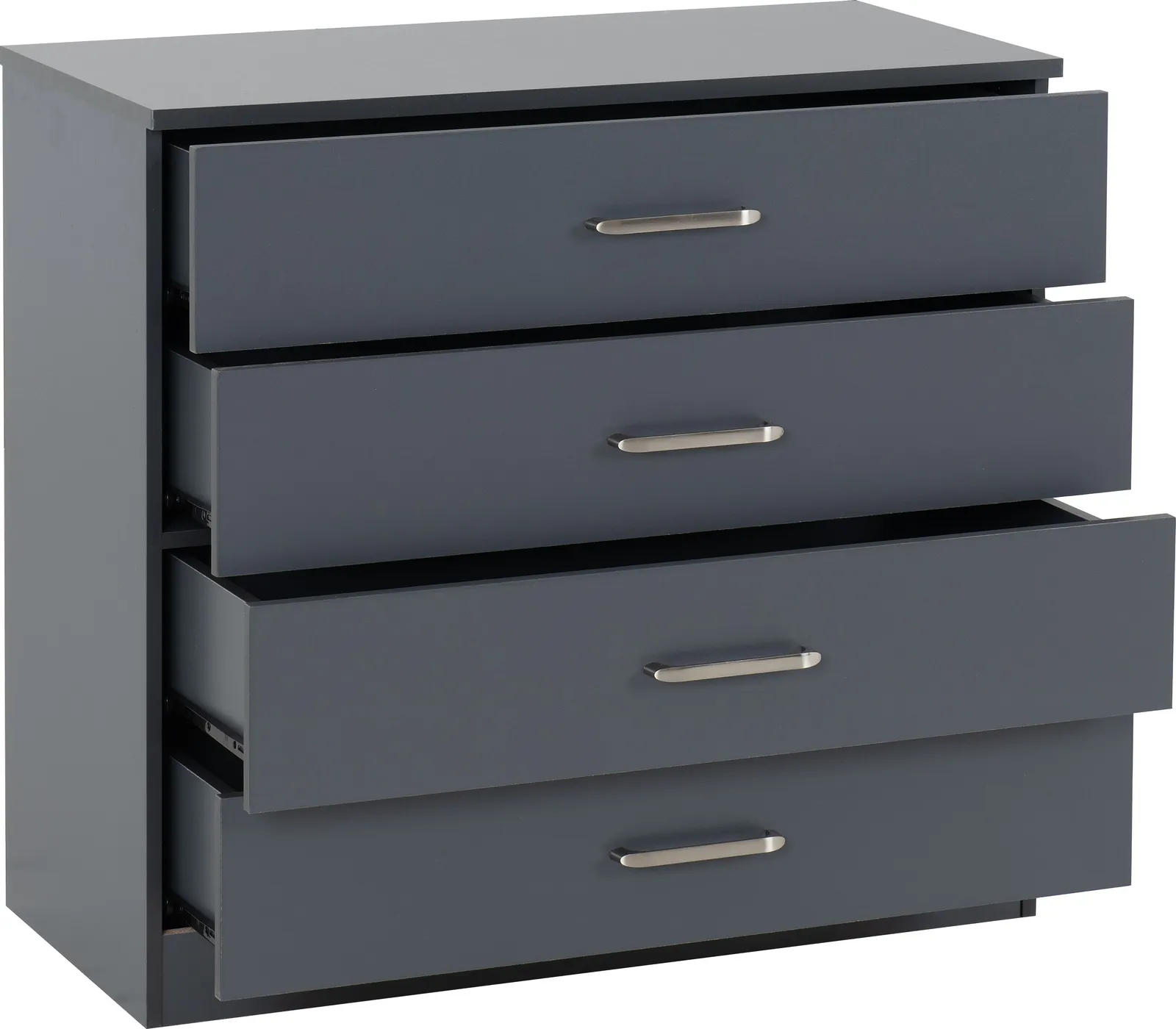 Seconique Dakotia 4 Drawer Chest in Dark Grey 3