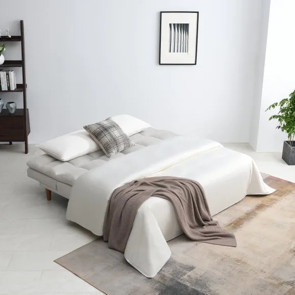 Cloud Fabric Corner Double Sofa Bed 2