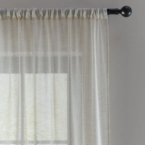 Marley Linen Slot Top Voile Panel
