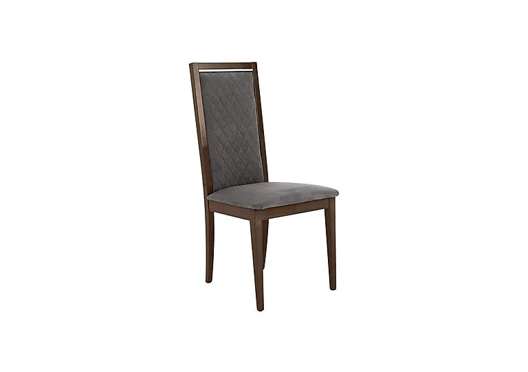 Palazzo Rombi Dining Chair in Dark Walnut - Aquos Dark Grey - In Time for Christmas