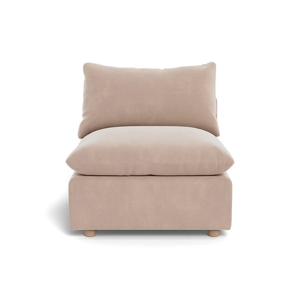 Heal's Astrid Single Unit Smart Velvet Pebble Natural Beech Feet 1