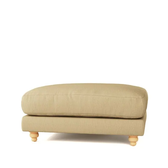 Martha Slub Faux Linen Footstool 3