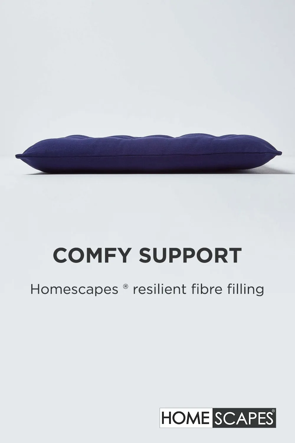 Homescapes 4 Pack Seat Pads Luxury 100% Cotton Indoor Outdoor Garden Cushion, 40cm in Navy 4